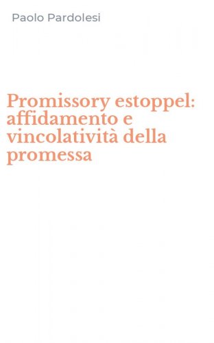 Promissory estoppel: affidamento e vincolativit&agrave; della promessa
