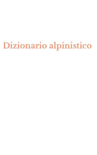 Dizionario alpinistico