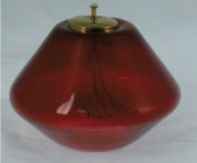 LUCERNA VETRO ROSSO - Misure 10 x 7 cm.