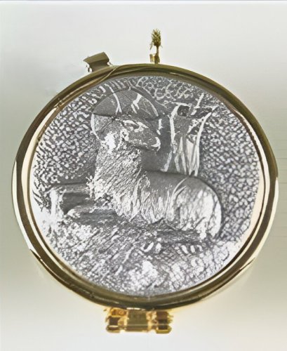 TECA AGNELLO - Con placca in peltro.