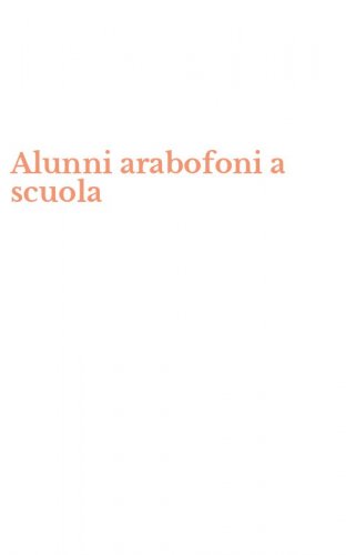 Alunni arabofoni a scuola