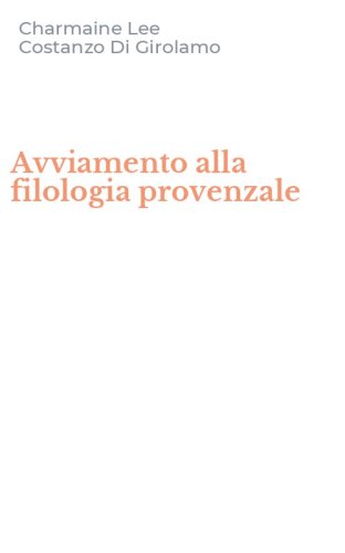 Avviamento alla filologia provenzale