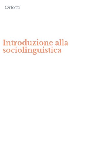 Introduzione alla sociolinguistica
