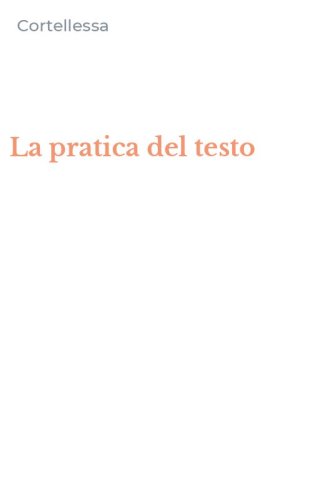 La pratica del testo