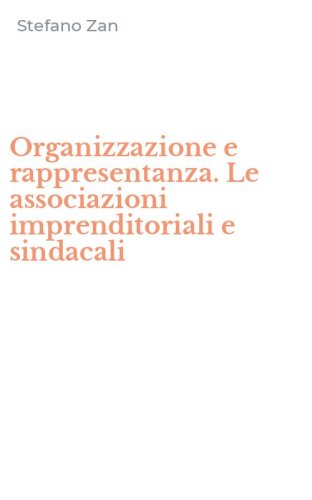 Organizzazione e rappresentanza. Le associazioni imprenditoriali e sindacali