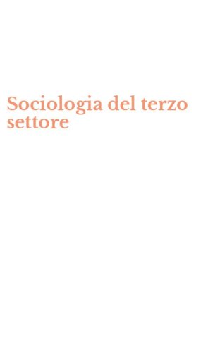 Sociologia del terzo settore