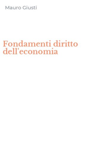 Fondamenti diritto dell'economia