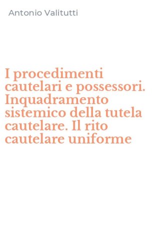 I procedimenti cautelari e possessori. Inquadramento sistemico della tutela cautelare. Il rito cautelare uniforme