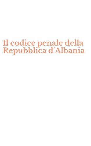 Il codice penale della Repubblica d'Albania