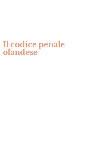 Il codice penale olandese