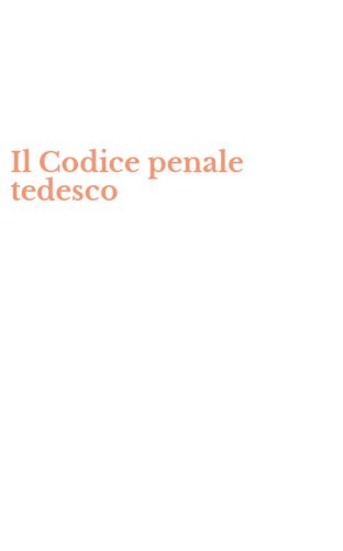 Il Codice penale tedesco