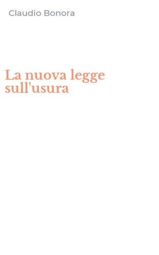 La nuova legge sull'usura