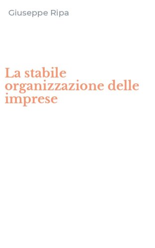 La stabile organizzazione delle imprese