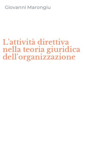 L'attivit&agrave; direttiva nella teoria giuridica dell'organizzazione
