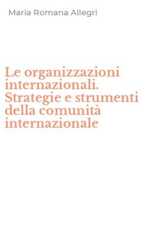 Le organizzazioni internazionali. Strategie e strumenti della comunit&agrave; internazionale