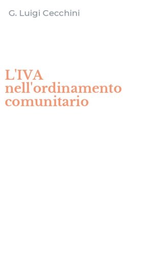 L'IVA nell'ordinamento comunitario