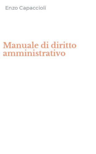 Manuale di diritto amministrativo
