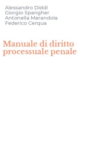 Manuale di diritto processuale penale