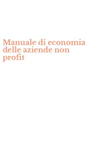 Manuale di economia delle aziende non profit