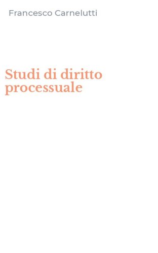 Studi di diritto processuale