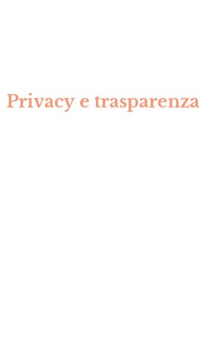 Privacy e trasparenza