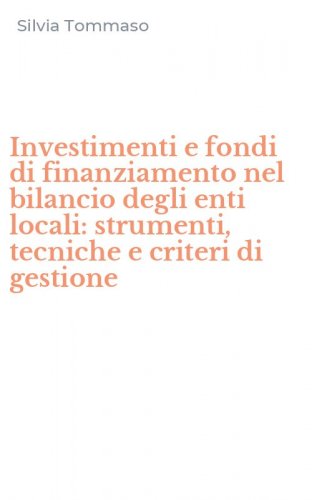 Investimenti e fondi di finanziamento nel bilancio degli enti locali: strumenti, tecniche e criteri di gestione