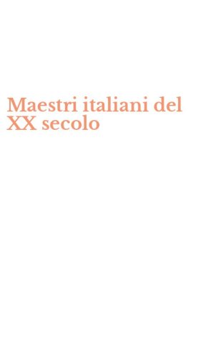Maestri italiani del XX secolo