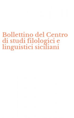 Bollettino del Centro di studi filologici e linguistici siciliani