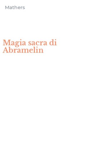 Magia sacra di Abramelin