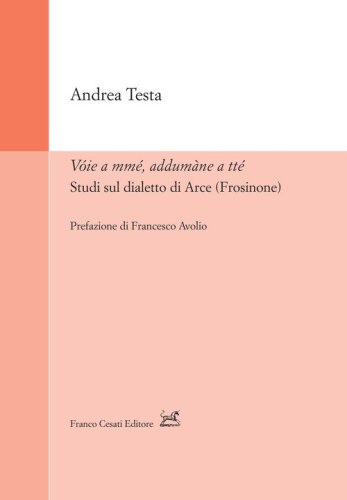 V&oacute;ie a mm&eacute;, addum&agrave;ne a tt&eacute;. Studi sul dialetto di Arce (Frosinone)