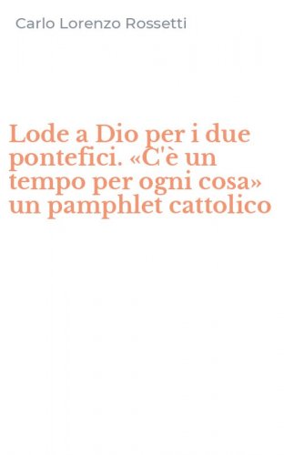 Lode a Dio per i due pontefici. &laquo;C'&egrave; un tempo per ogni cosa&raquo; un pamphlet cattolico