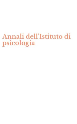 Annali dell'Istituto di psicologia