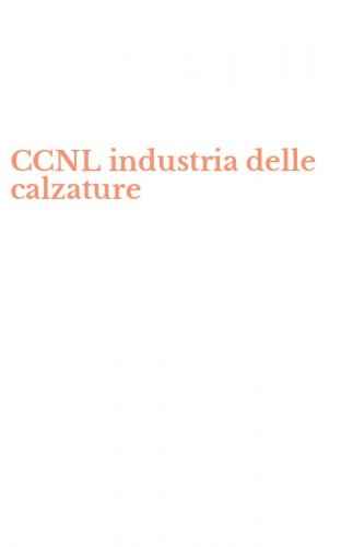CCNL industria delle calzature