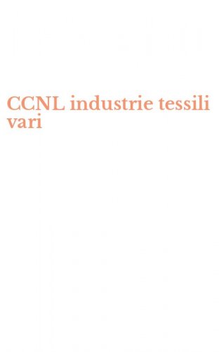 CCNL industrie tessili vari