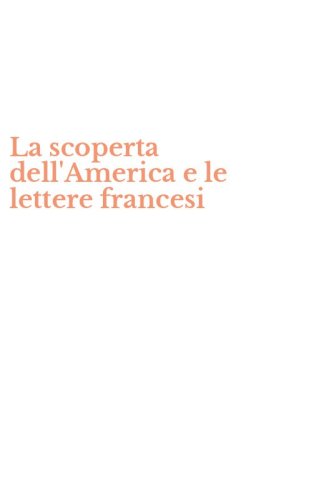 La scoperta dell'America e le lettere francesi