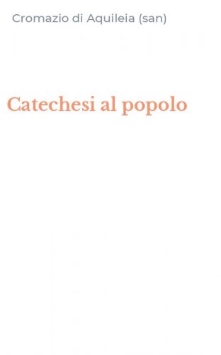 Catechesi al popolo