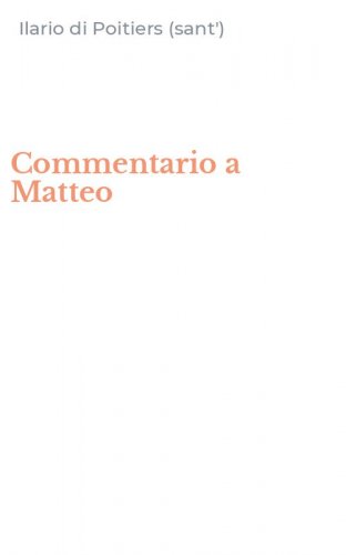 Commentario a Matteo