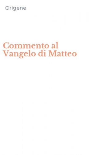 Commento al Vangelo di Matteo