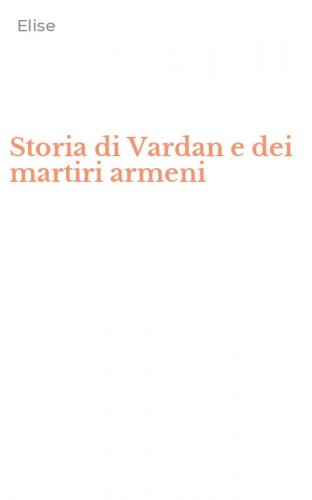 Storia di Vardan e dei martiri armeni