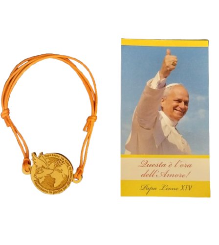 BRACCIALE CORDA E ULIVO - PAPA LEONE XIV: Disarmiamo le parole per disarmare la terra