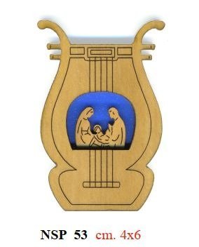 CETRA NATIVITA' - Legno di ulivo. Con biglietto messaggio in busta crystal.