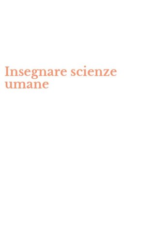 Insegnare scienze umane