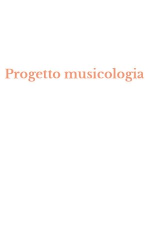 Progetto musicologia