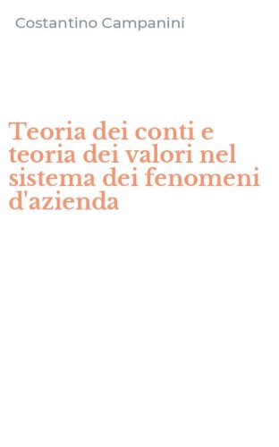 Teoria dei conti e teoria dei valori nel sistema dei fenomeni d'azienda