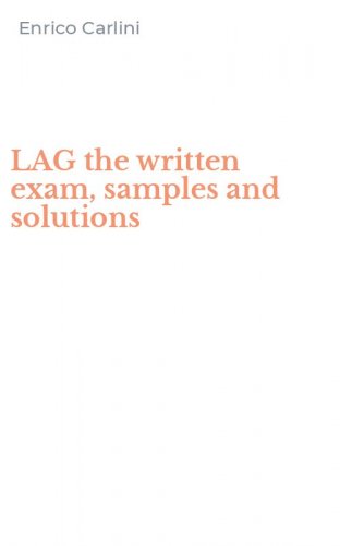 LAG the written exam, samples and solutions