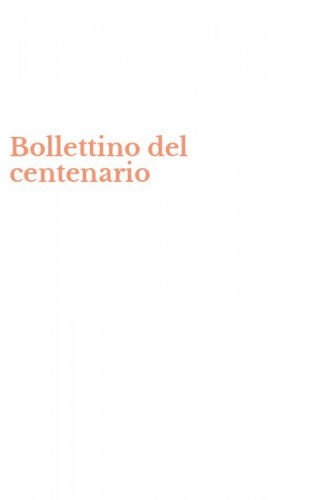 Bollettino del centenario