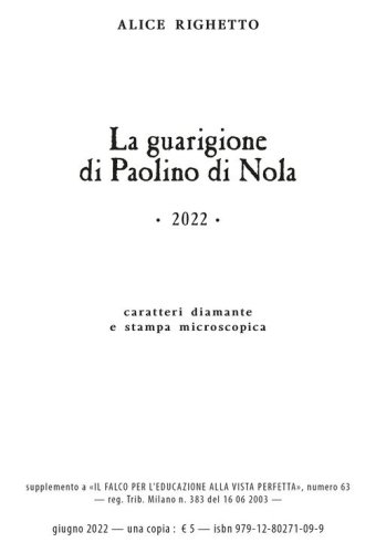 La guarigione di Paolino di Nola. Tesi di laurea in Lettere, Universit&agrave; di Verona