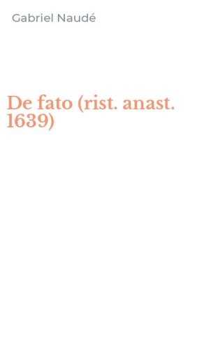 De fato (rist. anast. 1639)