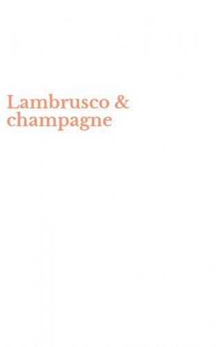Lambrusco & champagne