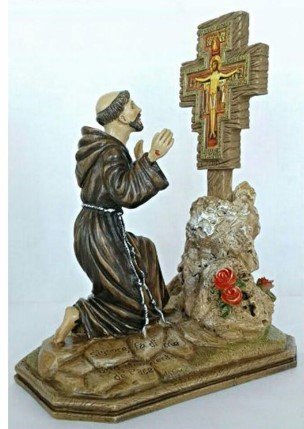 STATUA ''FAI DI ME UNO STRUMENTO DELLA TUA PACE'' - 18x11x27 cm